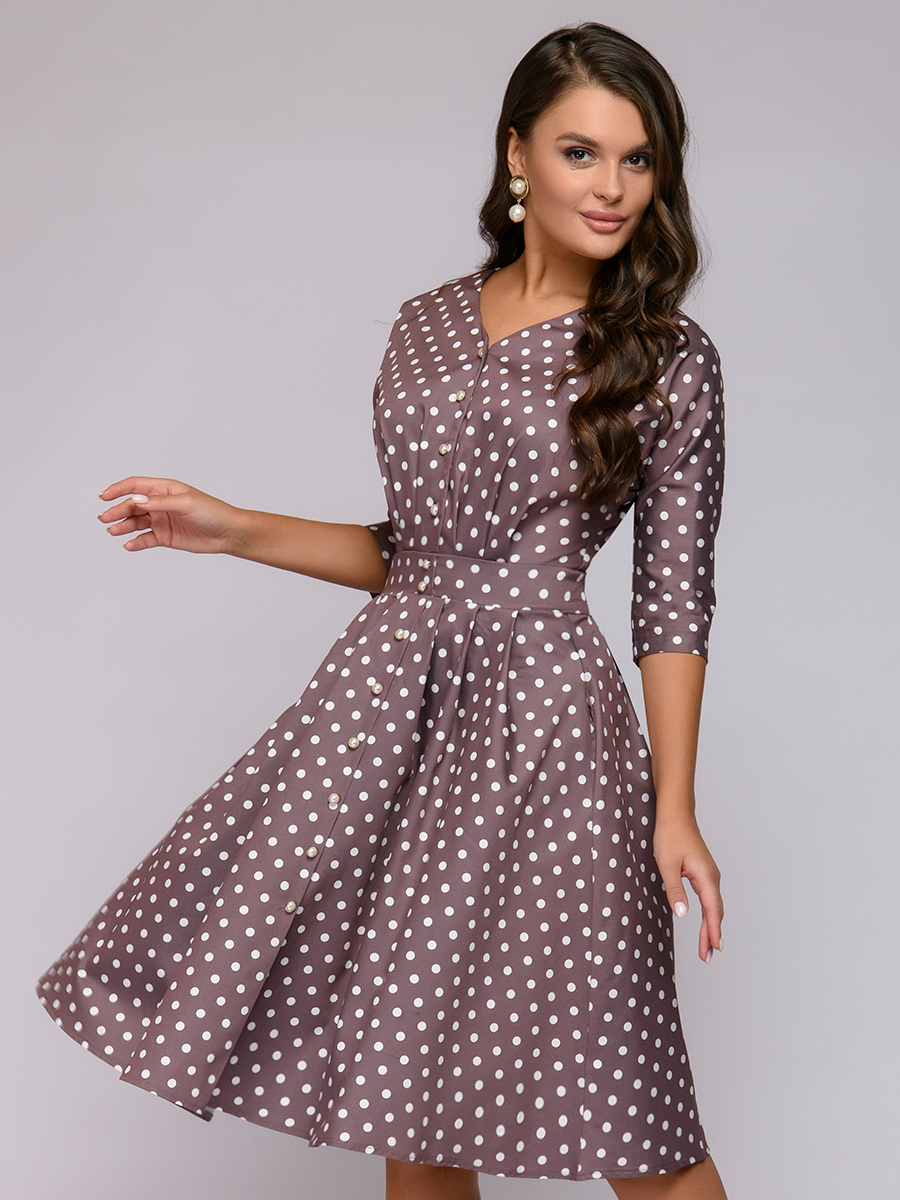 

Платье женское 1001dress 0122001-02231BR коричневое 44, 0122001-02231BR