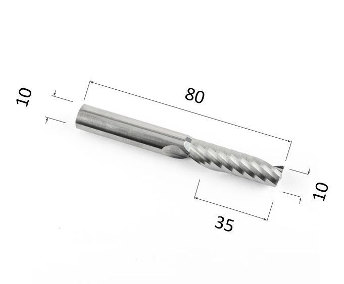 Фреза спиральная однозаходная DJTOL N1LX1035 для станка ЧПУ