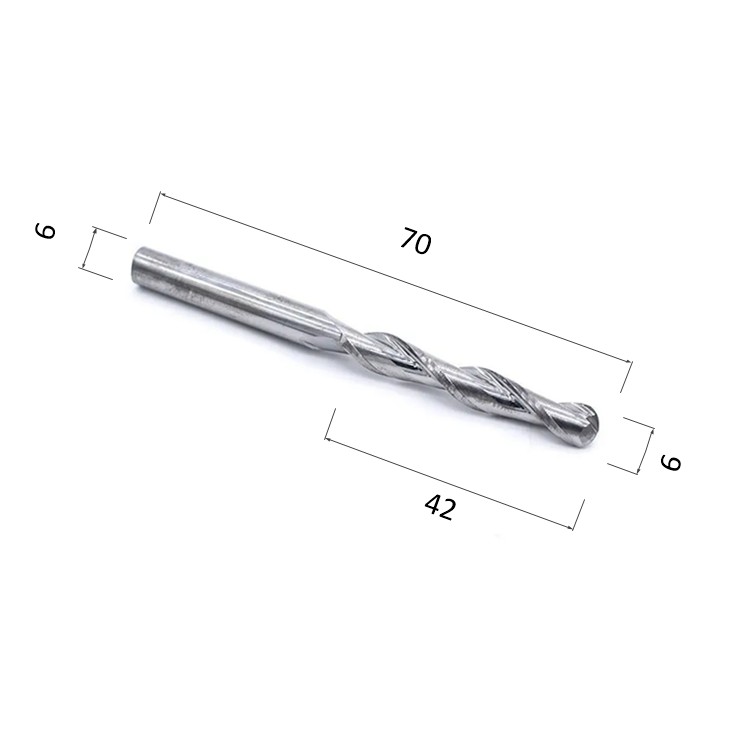 Фреза спиральная двухзаходная сферическая DJTOL N2QX642 для станка ЧПУ 1140₽