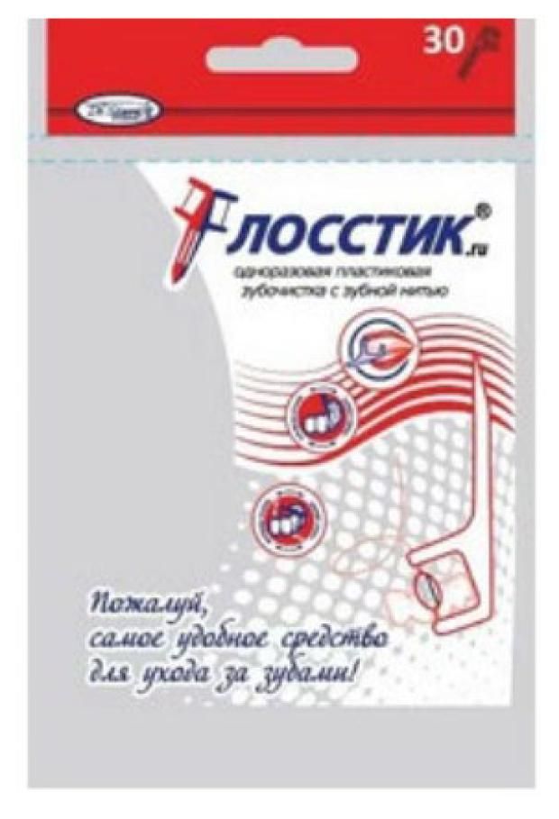 

Зубочистки с нитью Флосстик пластик 30 шт, Голубой