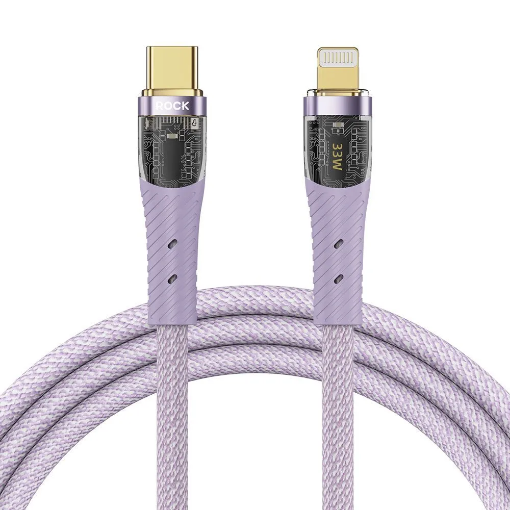 Кабель ROCK Xiaomi PD33W USB-C to Lightning Cable Fast Charging Cable для Android, iPod, i