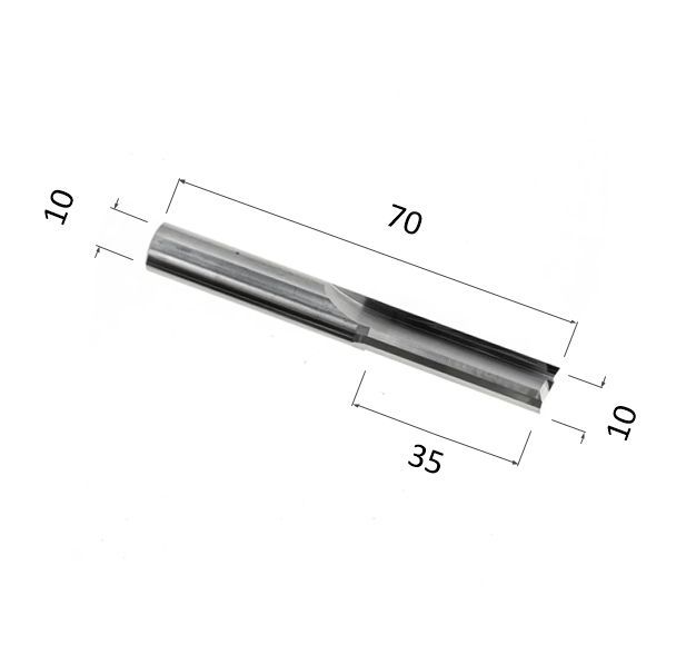 Фреза прямая двухзаходная DJTOL N2ZX1035 для станка ЧПУ