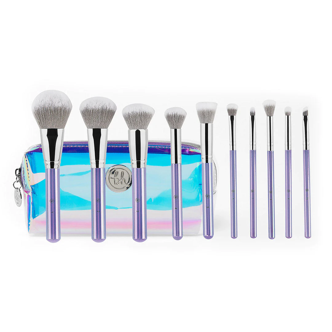 

Набор кистей Revolution BH Cosmetics с косметичкой Hello Holo, 10 шт., 1