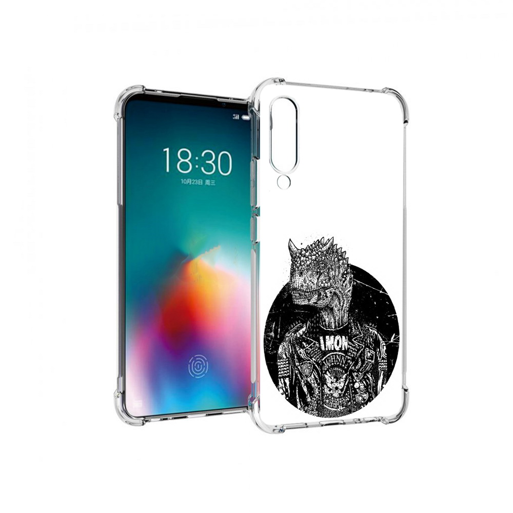 

Чехол MyPads Tocco для Meizu 16T динозавр в куртке (PT144619.90.328), Прозрачный, Tocco