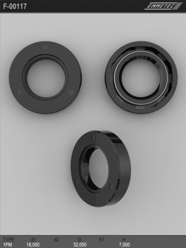 

Сальник рулевой рейки EMMETEC 18x32x7 (1PM) F-00117, F-00117, F00117
