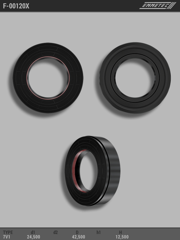 

Сальник рулевой рейки EMMETEC 24.5x42.5x12.5 (7V1) F-00120X, F-00120X, F00120X