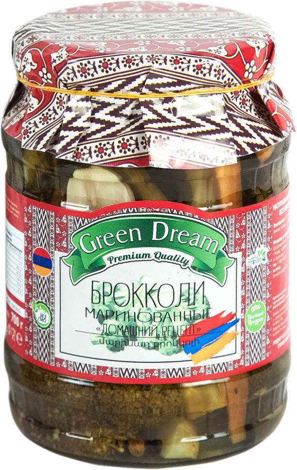 

Брокколи Green Dream Домашний рецепт маринованные 700г