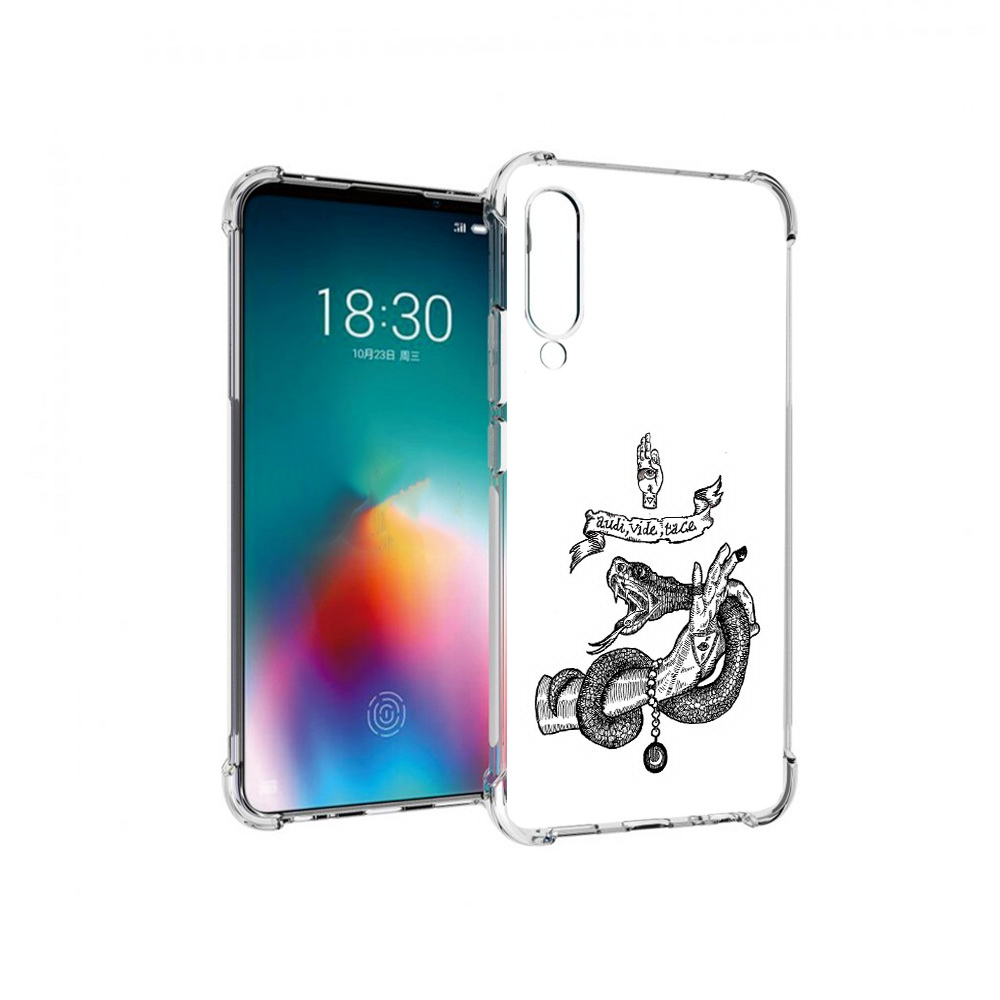 

Чехол MyPads Tocco для Meizu 16T змея на руке рисунок (PT144619.90.366), Прозрачный, Tocco