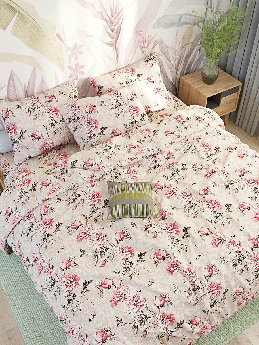 

Пододеяльник Сказка -Пионы винтаж- 2-спальный на молнии 175х215 см, 400/5-0-0/1