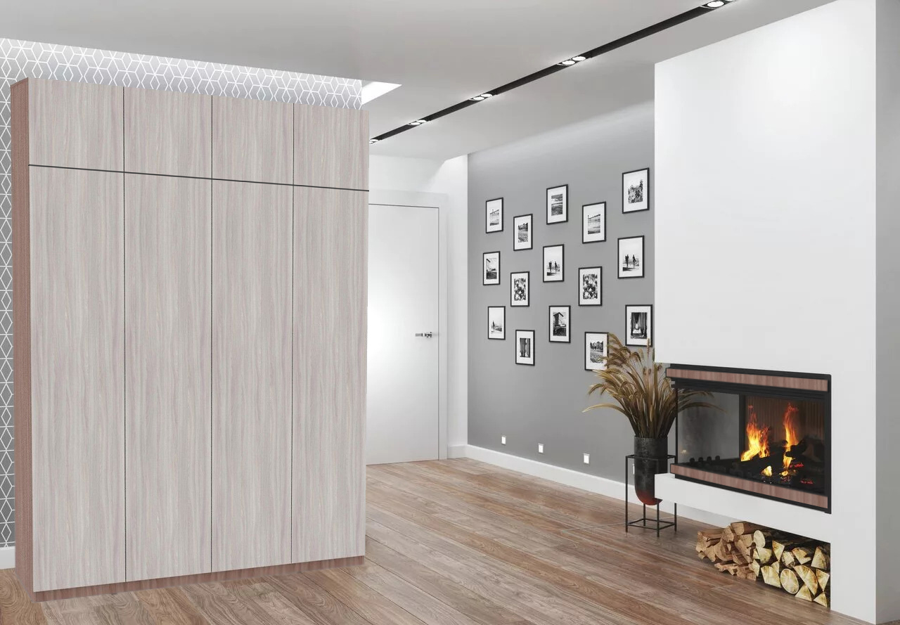 

Шкаф распашной QualisMebel Марсель 1 1600х650х2500 ясень шимо темный светлый, Оранжевый, Марсель 1