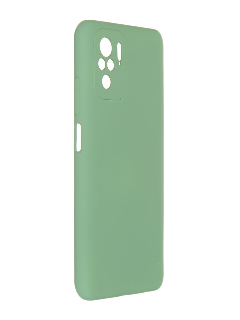 фото Чехол pero для xiaomi redmi note 10s liquid silicone green pcls-0085-gn