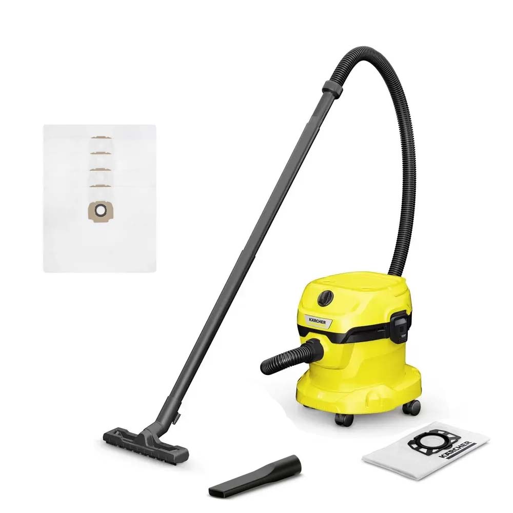 Пылесос Karcher WD 2 Plus V-12/4/18 бак 12 л, 1000 Вт + 5 фильтр-мешков