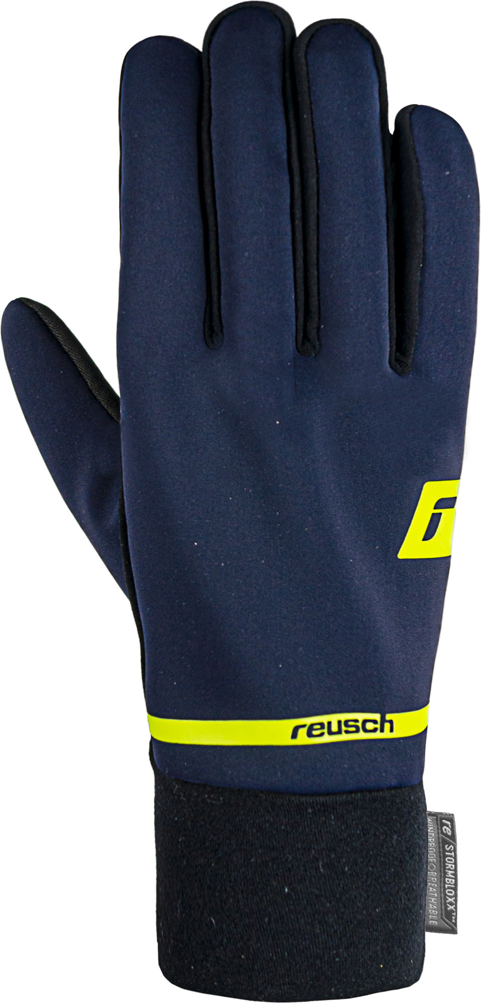 фото Перчатки горнолыжные reusch hike & ride stormbloxx touch-tec night sky/safety yellow 6,5