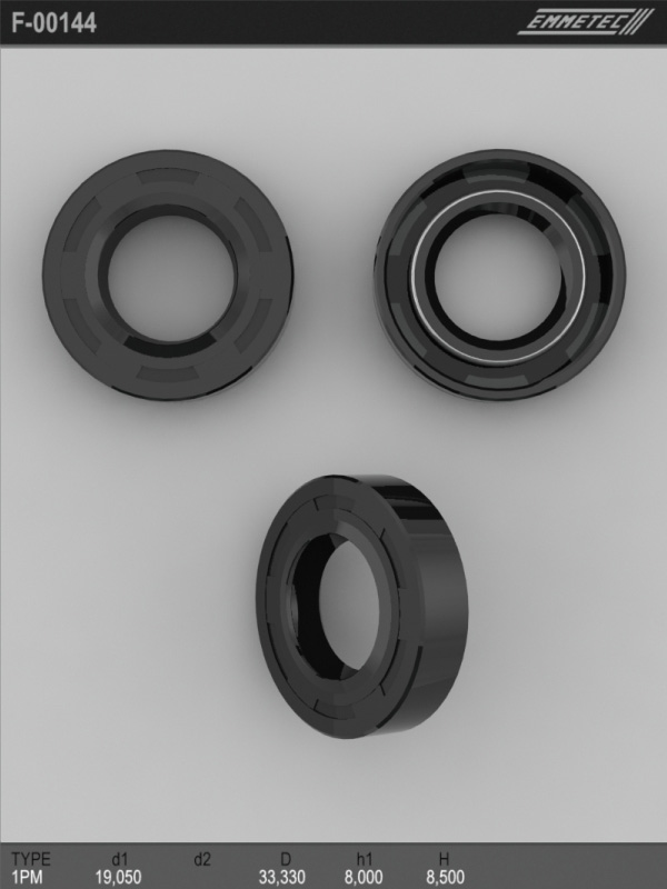 

Сальник рулевой рейки EMMETEC 19.05x33.33x8/8.5 (1PM) F-00144, F-00144, F00144