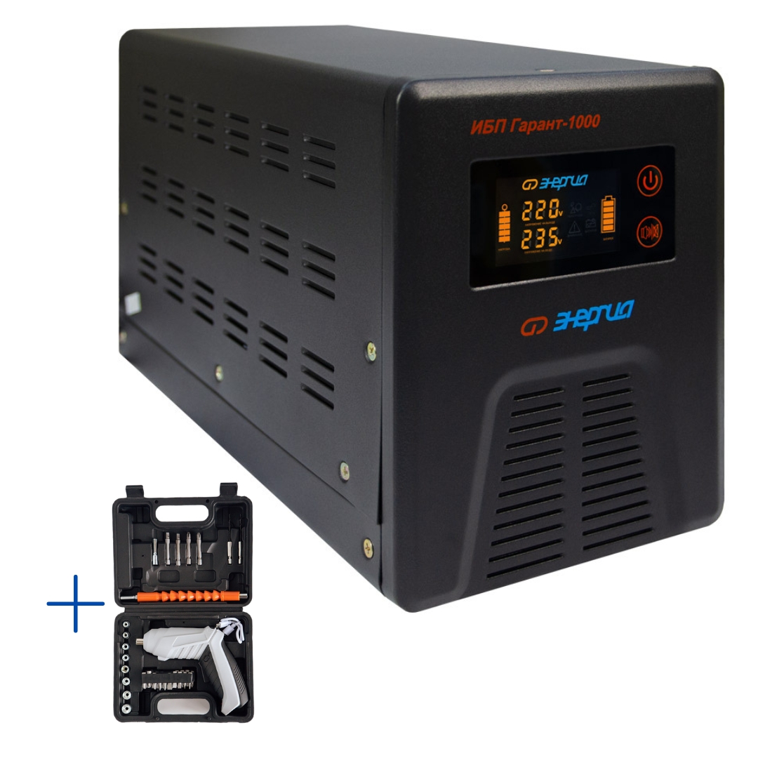 Интерактивный ИБП Энергия Гарант 1000 Е0201-0040 + Аккумуляторная отвертка