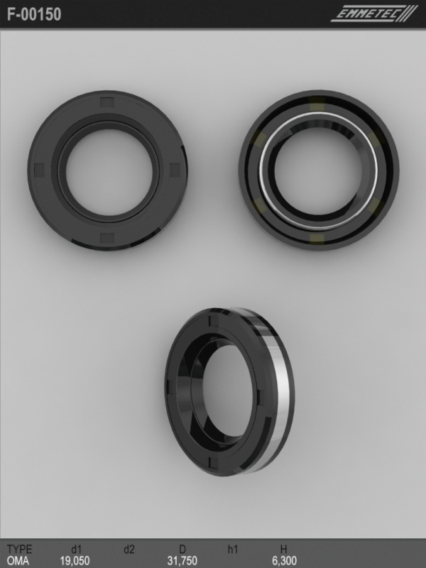 

Сальник рулевой рейки EMMETEC 19.05x31.75x6.3 (0MA) F-00150, F-00150, F00150