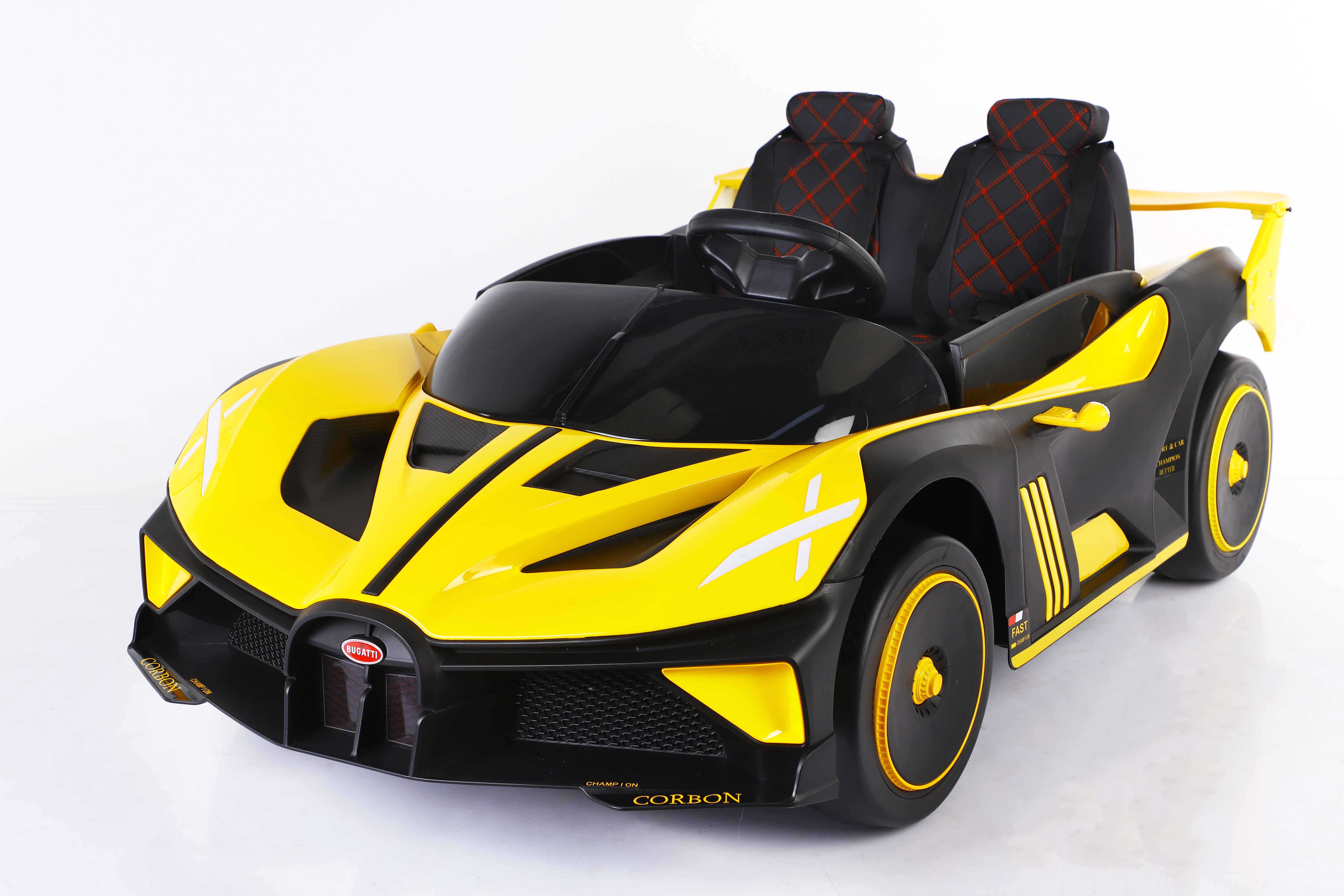 

Электромобиль ToyLand Bugatti sport 24V желтый краска