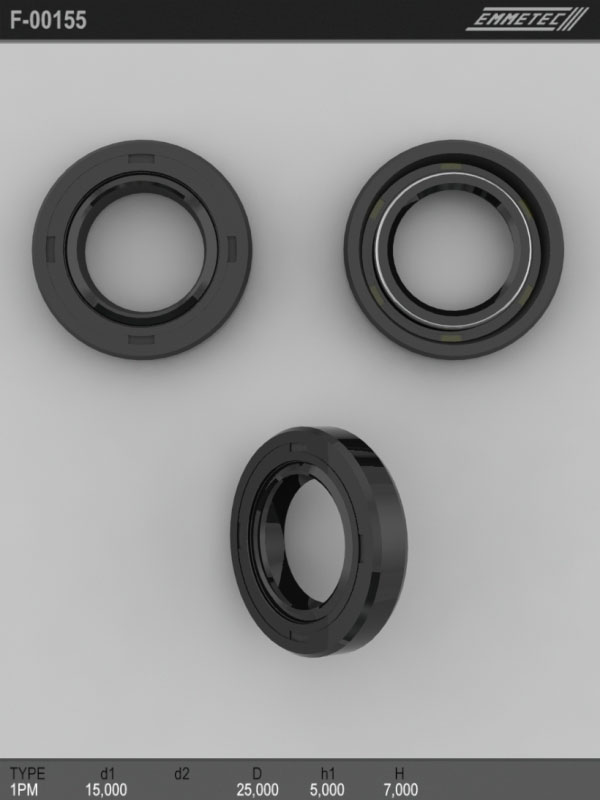 

Сальник рулевой рейки EMMETEC 15x25x5/5.2 (1PM) F-00155, F-00155, F00155