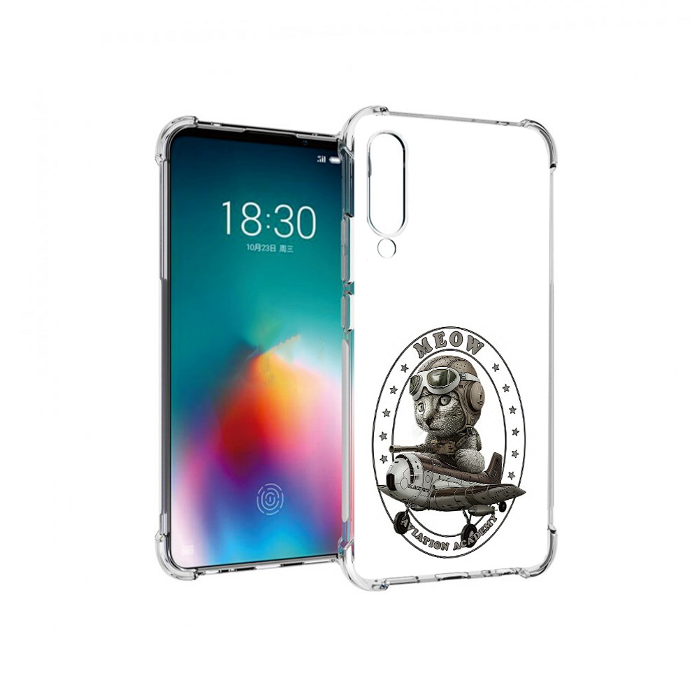 

Чехол MyPads Tocco для Meizu 16T кот в самолете (PT144619.90.395), Прозрачный, Tocco