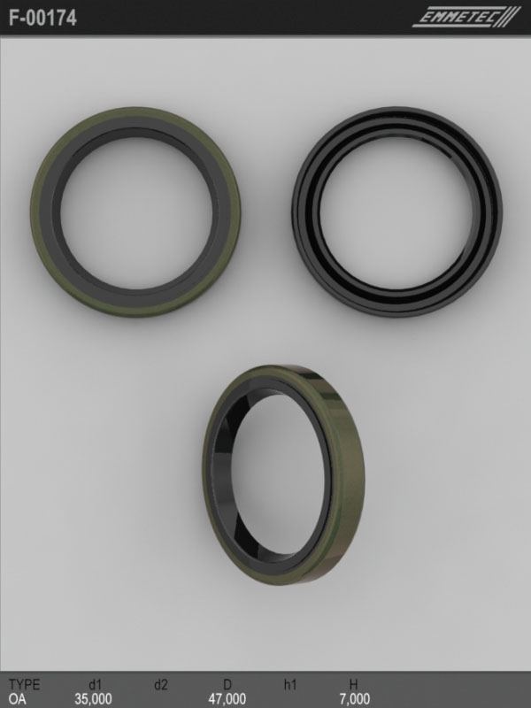 

Сальник рулевой рейки EMMETEC 35x47x7 (0A) F-00174, F-00174, F00174