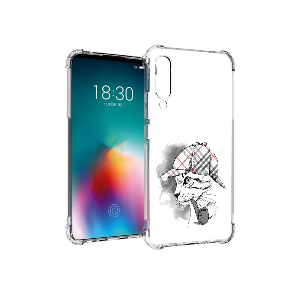 Чехол MyPads Tocco для Meizu 16T кошка с трубкой (PT144619.90.405)