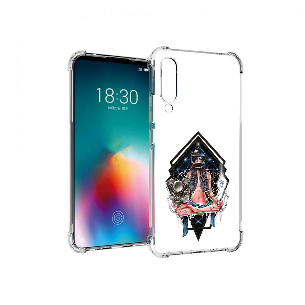 

Чехол MyPads Tocco для Meizu 16T красивая девушка в шлеме (PT144619.90.406), Прозрачный, Tocco