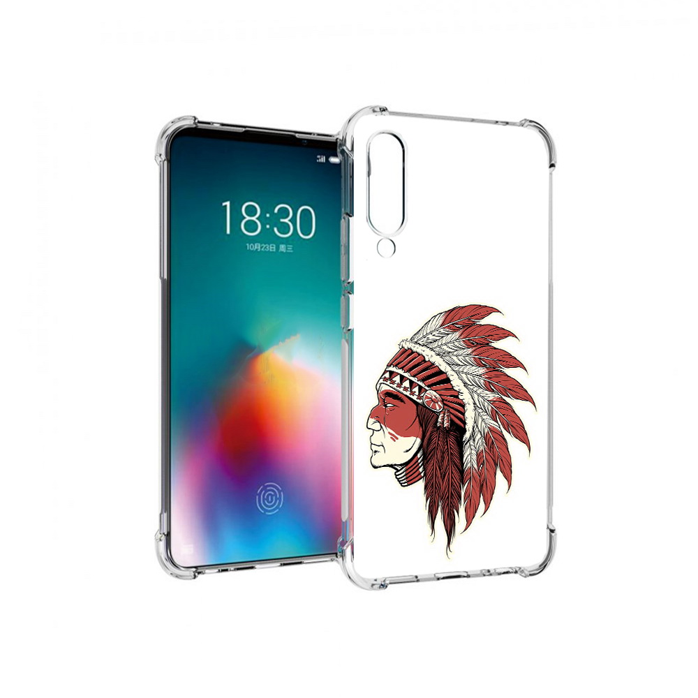 

Чехол MyPads Tocco для Meizu 16T красный индеец (PT144619.90.411), Прозрачный, Tocco