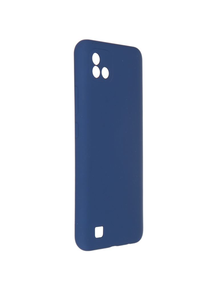 фото Чехол pero для realme c20 / c11 2021 liquid silicone blue pcls-0087-bl