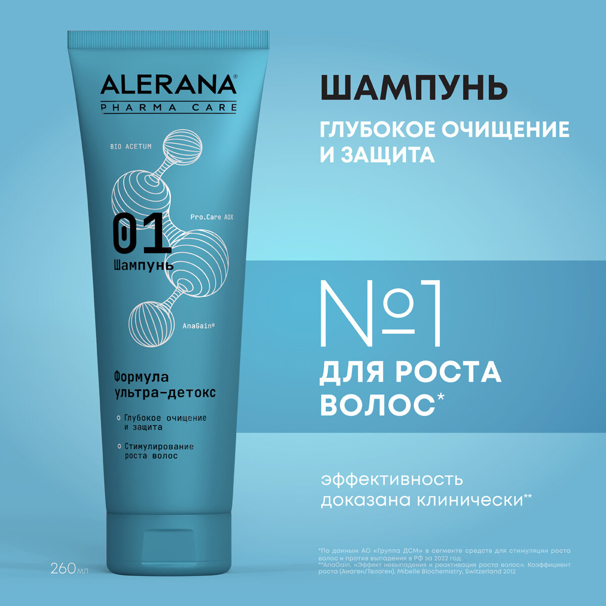 Шампунь ALERANA PHARMA CARE Формула Ультра-Детокс 260 мл 1789₽