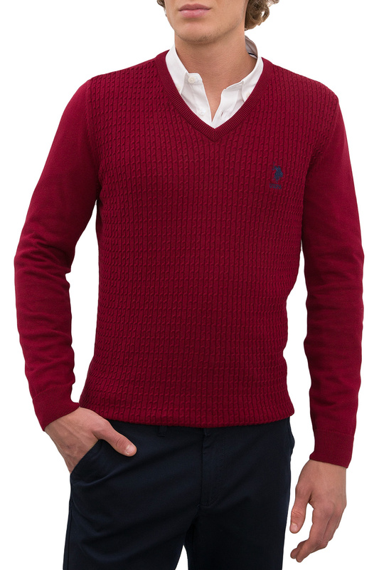 

Пуловер мужской U.S. POLO Assn. G081GL0TK0GROV-GLBSK20 красный M, G081GL0TK0GROV-GLBSK20