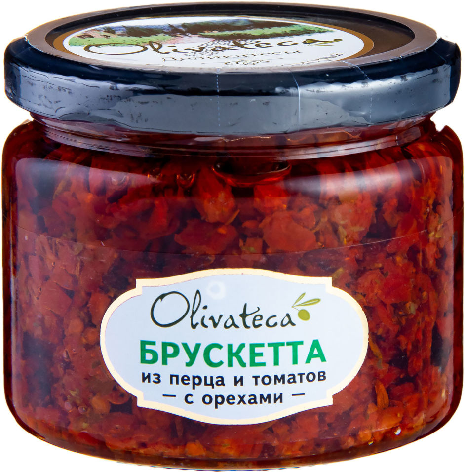 фото Брускетта olivateca из перца и томатов с орехами 290г