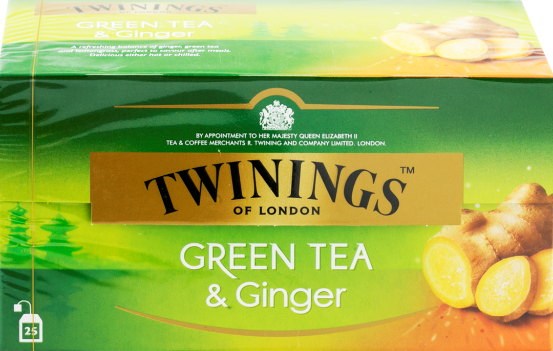 фото Чай зеленый twinings с имбирем 25 пакетов