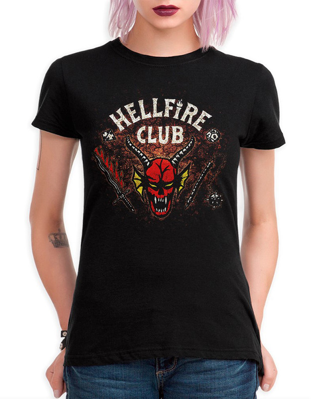 фото Футболка design heroes "очень странные дела - hellfire club" / stranger things / женская ч