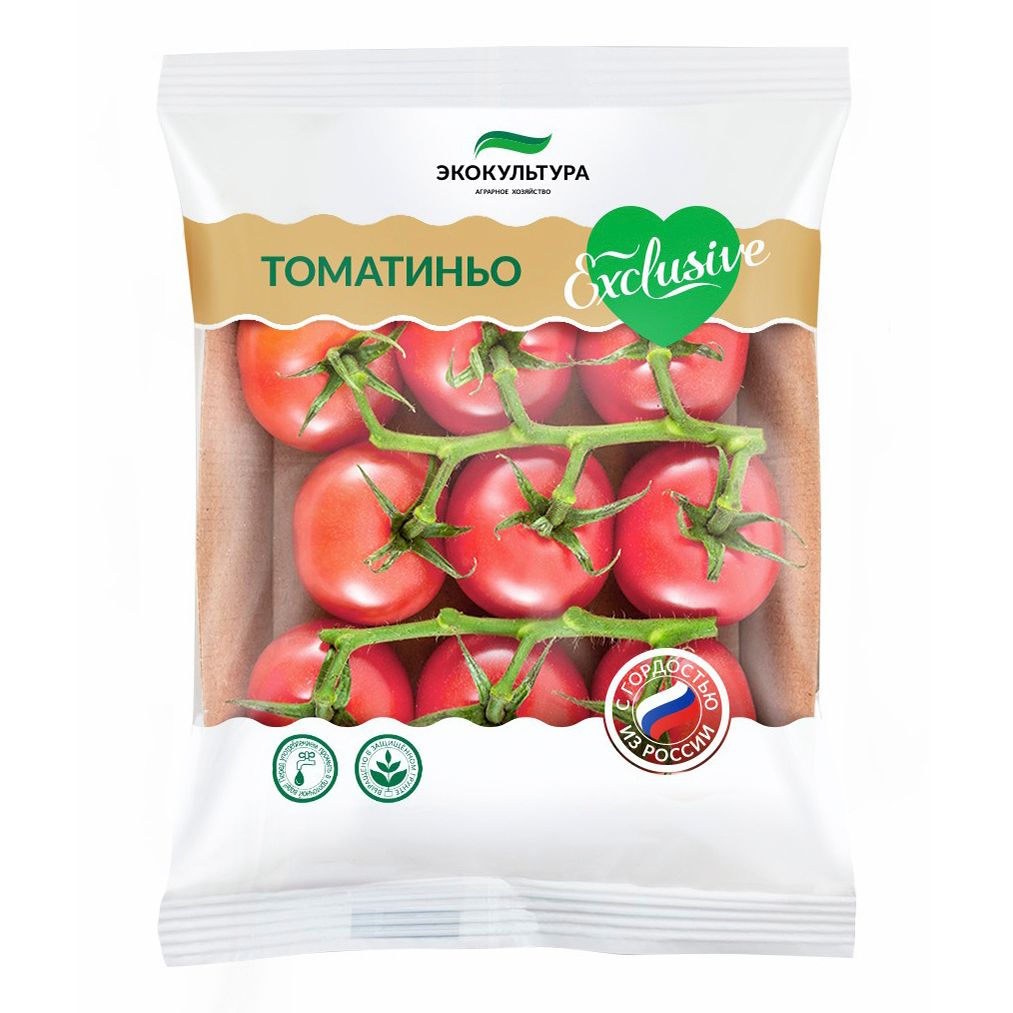 

Помидоры розовые Экокультура Exclusive Томатиньо коктейльные круглые на ветке 450 г