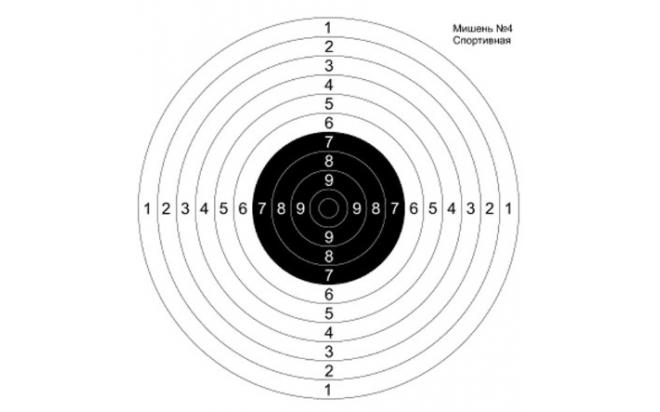 фото Мишень n4 спортивная, 50х50 см (1-250) nobrand