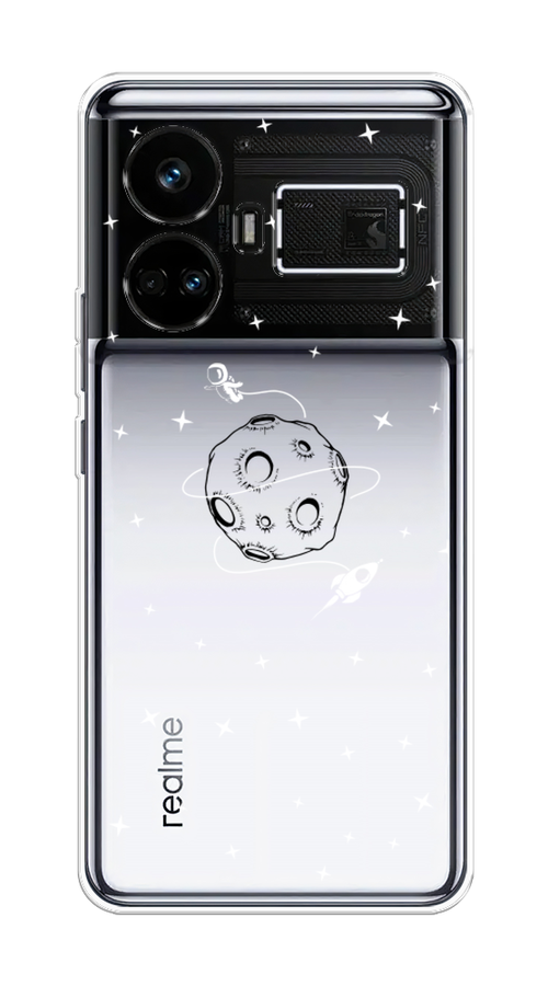 

Чехол на Realme GT5 "Полет вокруг луны", Белый;серый;черный, 2515050-1