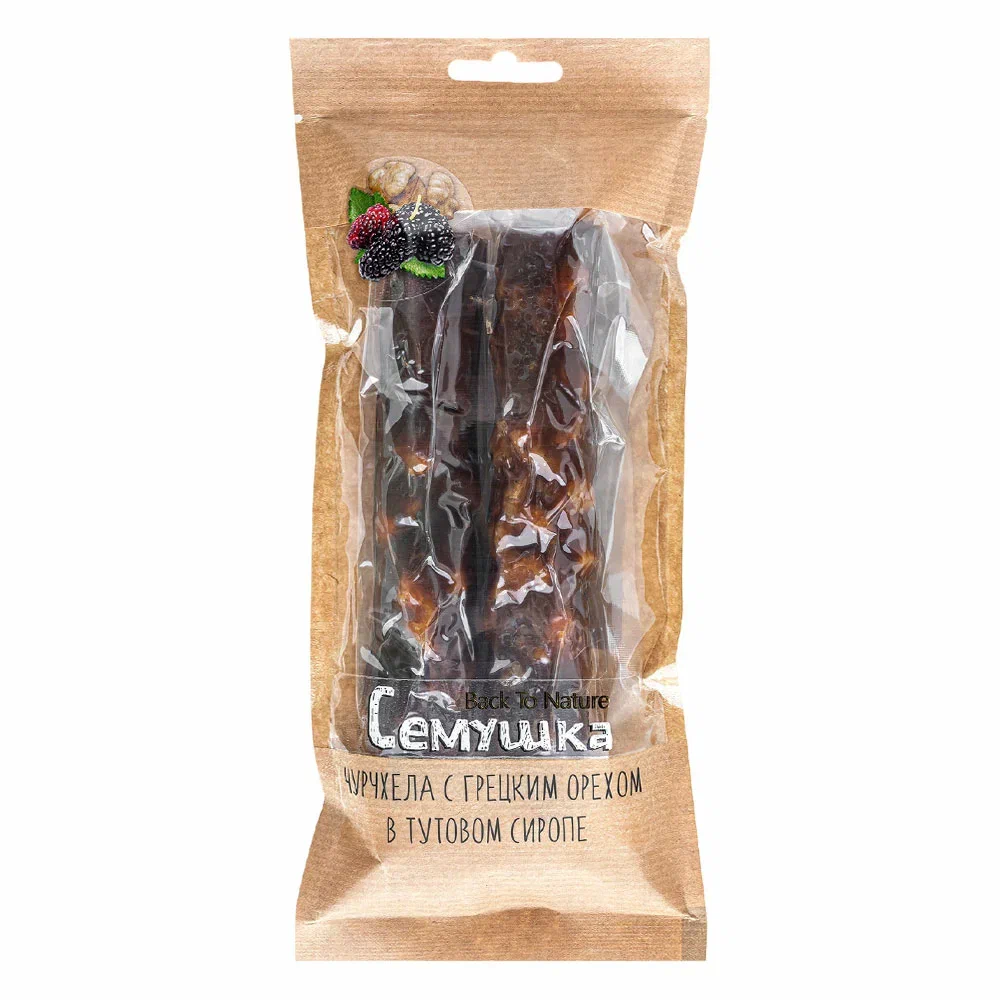 

Чурчхела Семушка с грецким орехом, в тутовом сиропе, 170 г