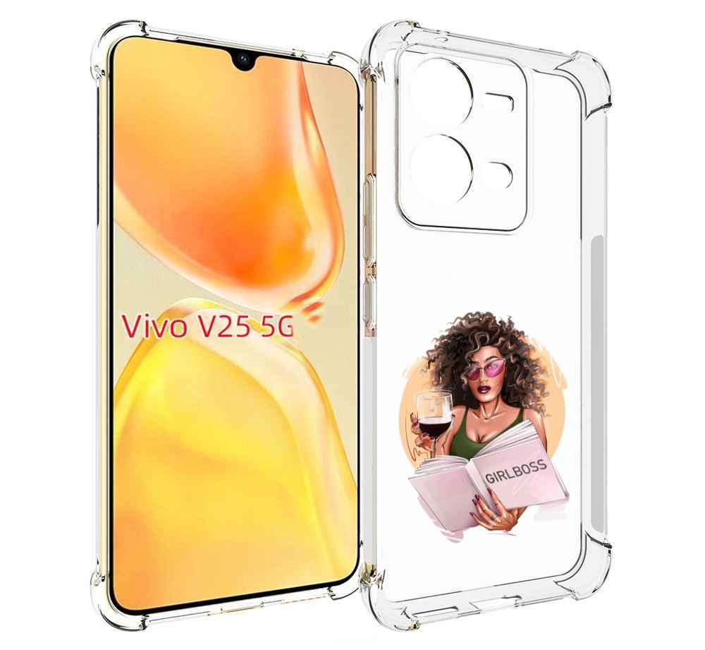 

Чехол MyPads Girlboss with wine_ Etsy женский для Vivo 9S; Y5P, Прозрачный, Tocco