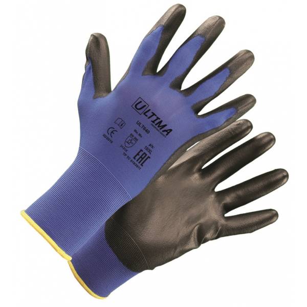 Нейлоновые перчатки повышенной чувствительности с полиуретановым покрытием ULTIMA ULT640/L нейлоновые перчатки ultima