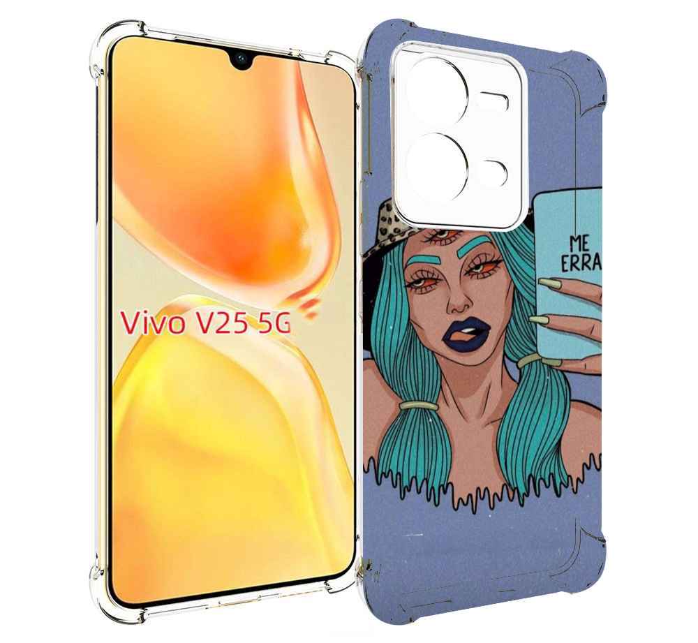 

Чехол MyPads ME Erra женский для Vivo V25 5G / V25e, Прозрачный, Tocco