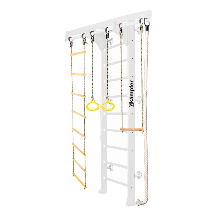 

Шведская стенка Kampfer Wooden Ladder Wall (№6 Жемчужный Стандарт белый), Wooden Ladder Wall