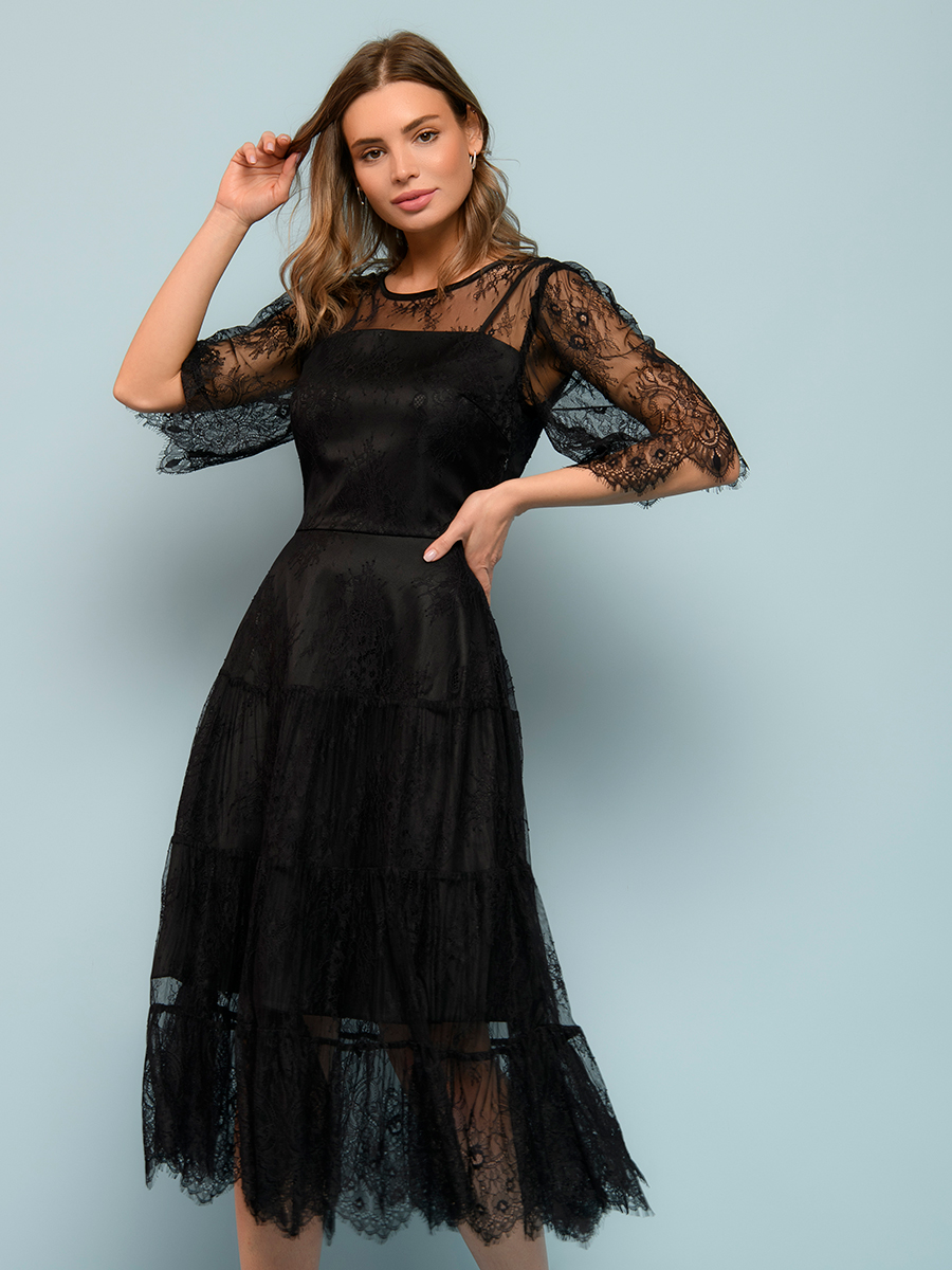 фото Платье женское 1001dress 0122001-02326bb черное 42