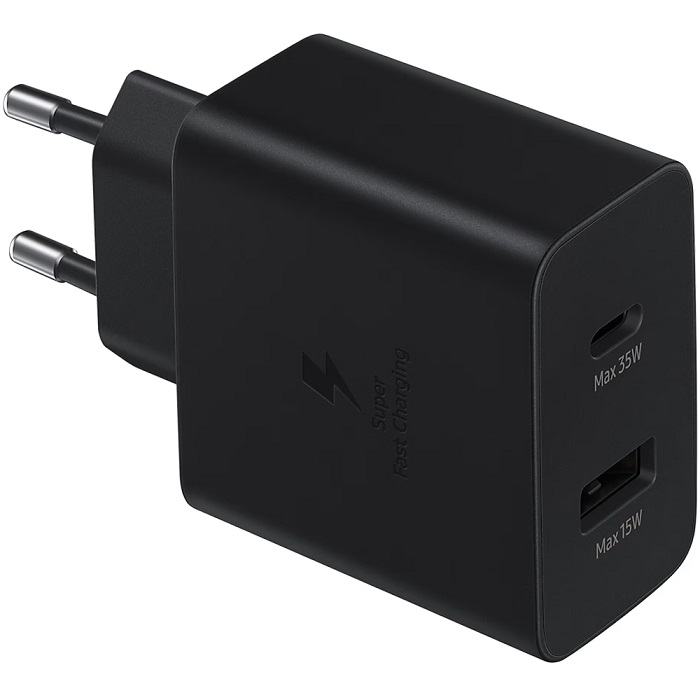 Сетевое зарядное устройство Samsung 35W 1x USB Type A, 1xUSB Type-C 3 А черный