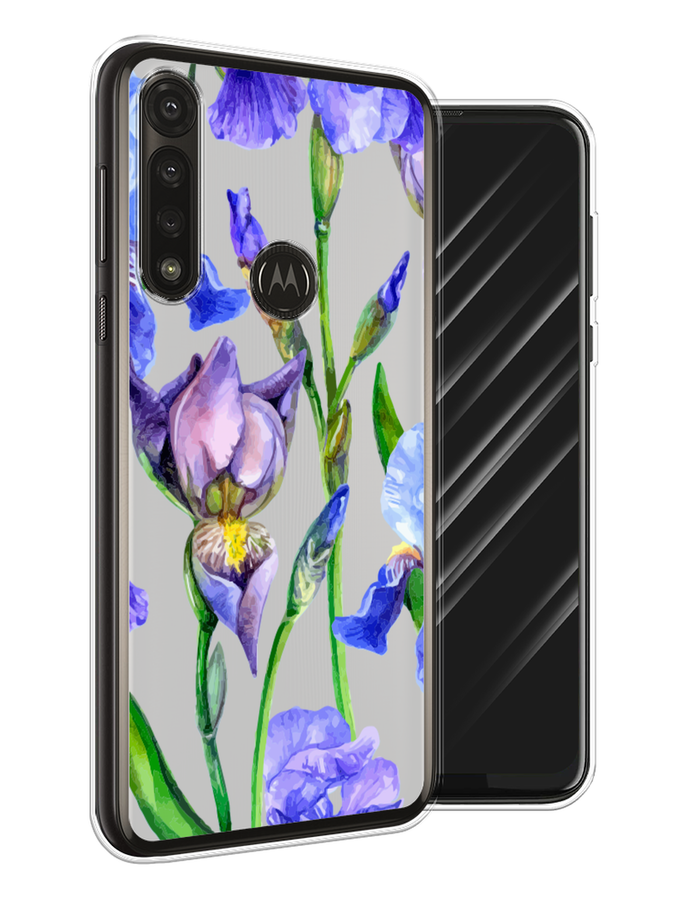 

Чехол Awog на Motorola Moto G Power 2020 "Синие ирисы", Разноцветный, 242650-8