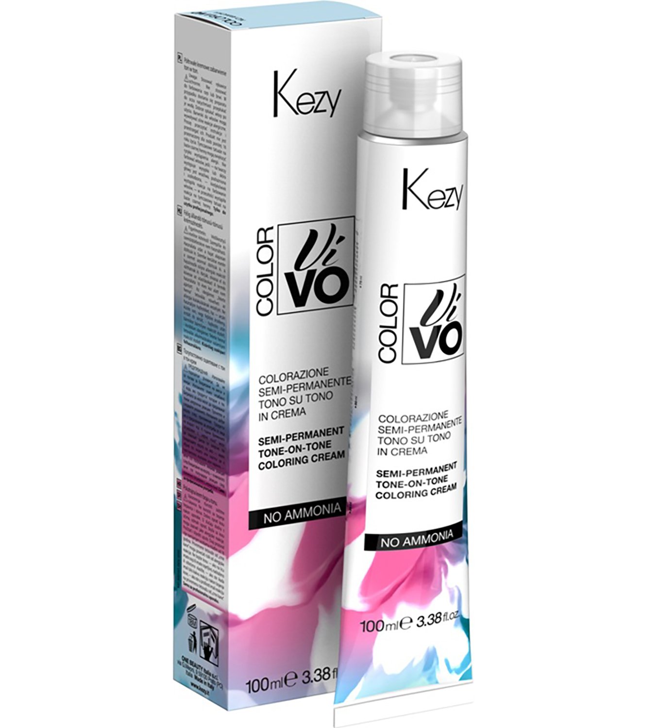 Краска KEZY Color Vivo Полуперманентная безаммиачная крем-краска, 7-1 блонд пепельный