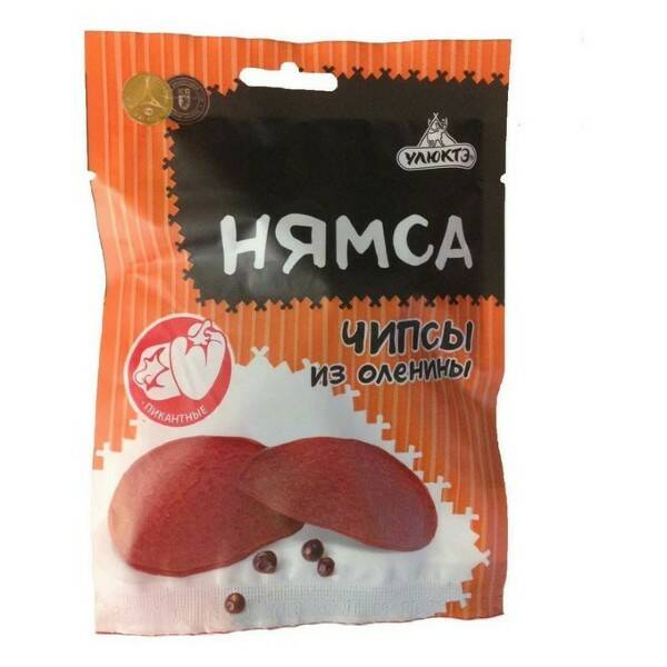 

Чипсы Нямса Пикантные из оленины 20 г