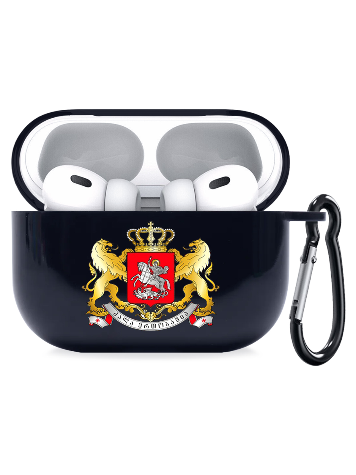 

Чехол SignumCase для Apple AirPods Pro 2 Герб Грузии темно-синий, Желтый;красный;белый;синий, Герб Грузии