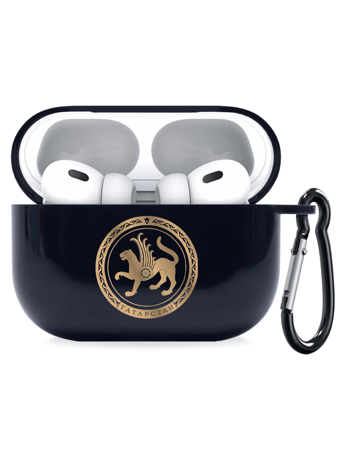 

Чехол SignumCase для Apple AirPods Pro 2 Герб Татарстана темно-синий, Золотистый;синий, Герб Татарстана