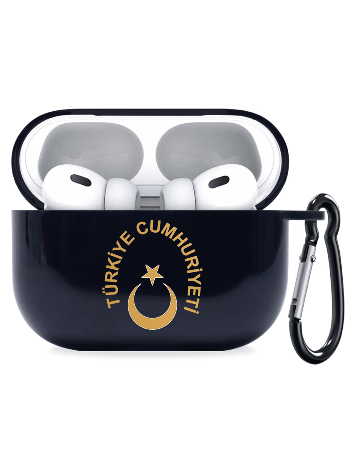 

Чехол SignumCase для Apple AirPods Pro 2 Герб Турции темно-синий, Золотистый;синий, Герб Турции