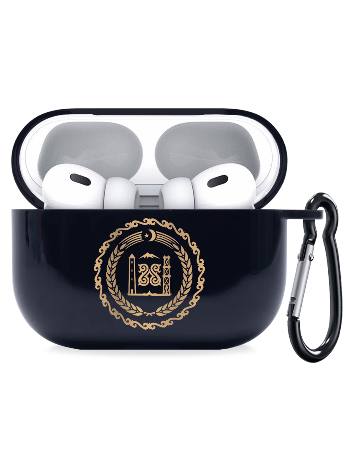 

Чехол SignumCase для Apple AirPods Pro 2 Герб Чечни темно-синий, Золотистый;синий, Герб Чечни